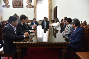 El ministro de justicia Álvaro Coimbra sostuvo una reunión de coordinación con autoridades del Órgano Judicial