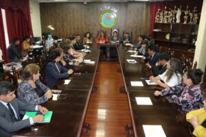 Magistrada por Cochabamba realiza la primera reunión de coordinación con máximas autoridades del TDJ Cochabamba